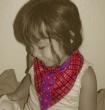 Bandana bib for girls