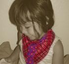 Bandana bib for girls