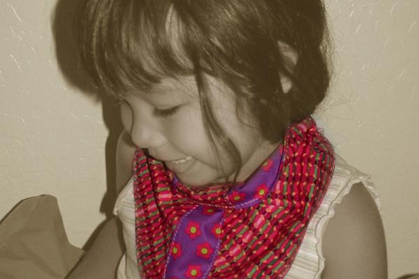 Bandana bib for girls